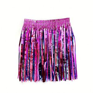 Colorful Holographic Tinsel Skirt - Party Dance Costume for Halloween & Celebrations - Product Image 3