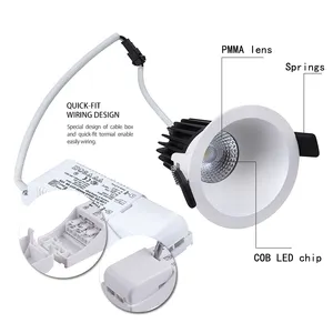 맞춤형 IP44 dimmable 실내 led 스포트 조명 천장 led 딥 안티 눈부심 recessed 스포트 라이트 스포트 라이트 led