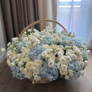 Nesting Large White Wicker <strong>Baskets</strong> with Handles,Huge Wicker <strong>Baskets</strong> <strong>for</strong> <strong>Flowers</strong>,Large Wicker Modern Luxury Gift <strong>Basket</strong> - Product Image 2