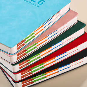 Nueva Agenda Impresa A5 2026, Calendario de <span class=keywords><strong>365</strong></span> Días, Encuadernación Cosida Portátil, Imitación de Cuero, Papelería Diaria para la Escuela y la Oficina - Product Image 4