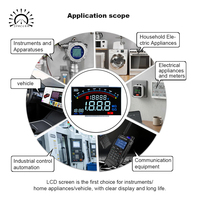 Thermomètre numérique avec écran LCD 5 pouces, module d'affichage 7 segments TN HTN VA STN FSTN, panneau à cristaux liquides monochrome personnalisé OEM