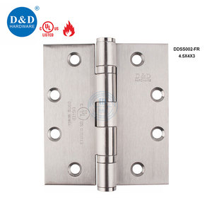 Lửa đánh giá cửa bản lề <span class=keywords><strong>ul</strong></span> được liệt kê 4.5 inch thép không gỉ cửa gỗ bản lề cho khách sạn căn hộ - Product Image 1