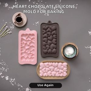 <b>Silicone</b> Hearts Molds 581 Chocolate Moulds - Valentine Candy Molds for Pudding, Dessert, Soap Making & <b>Baking</b> Utensils - Product Image 3
