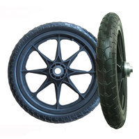 Roue pleine anti-crevaison en mousse de polyuréthane PU 16x1.75 pouces pour remorque de vélo, roue de fauteuil roulant, roue pivotante – Vente en gros
