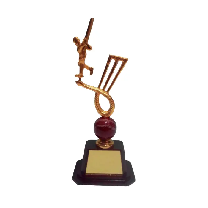 Troféus de esportes de críquete, acessórios modernos, decoração de homem dourado, arte criativa, escritório, sala de estar, ferro preto, artesanato, ornamento