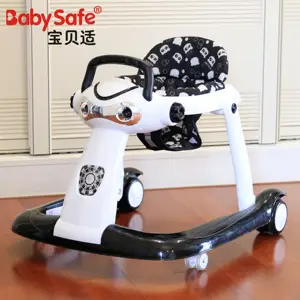 Babysafe katlanabilir hız kontrol eğitim basit bebek yürüteci ayarlanabilir koltuk ile