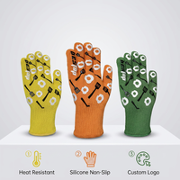 Gants de four résistants à la chaleur Seeway pour la cuisson, la cuisine, le barbecue, antidérapants, en silicone, avec un design amusant
