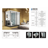 Ensemble d'accessoires de salle de bain de luxe, installation portable, salle de bain tout-en-un avec douche et toilettes préfabriquées