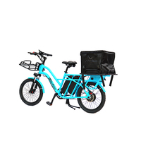 Vélo électrique à trois roues de 20 pouces avec support, 48V, en alliage, fabriqué en Chine, en promotion