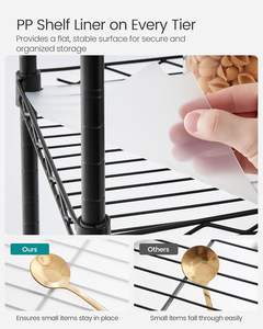 Étagère de rangement pour salle de bain à 5 niveaux, organisateur pour petits espaces, avec 5 étagères en PP, crochets amovibles et design extensible - Product Image 3