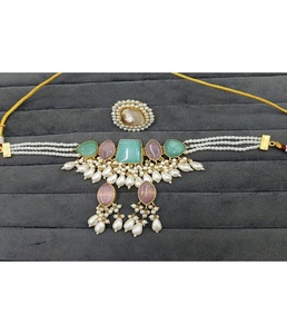 Elegante Conjunto de Collar de Cristal y Madreperla para Mujer, Joyería de Moda, Regalo de Lujo Hecho a Mano para Bodas y Fiestas - Product Image 1