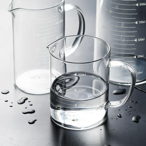 <span class=keywords><strong>Verre</strong></span> Borosilicate à grande contenance avec couvercle en bambou, tasse à mesurer, pour boisson, avec poignée - Product Image 3