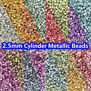 Perles cylindriques en verre électroplaqué style antique or-argent de 20g et 2,5mm pour la création de tresses, épingles à cheveux et bracelets DIY - Product Image 1