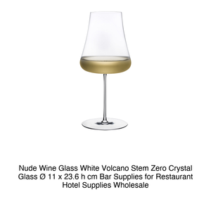 Volcano Stem Zero White Wine Glass 70 cl Crystalline Glass H 23.6 cm Ø 11 cm Nude - Product Image 2
