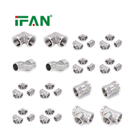 IFAN Coude fileté en acier inoxydable haute résistance 3/4 pouce, raccord de plomberie chromé en acier inoxydable