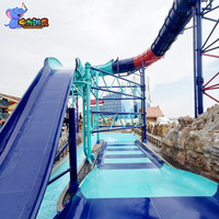 Parc aquatique gonflable sur mesure, château gonflable avec toboggan, parcours d'obstacles électrique extérieur