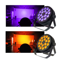 Projecteurs LED Par Washer RGBWAUV UV 18x18W, Contrôlés DMX512, IP33, Ra90, Dimmables, pour Éclairage Scénique, Événements et Parcs à Thème