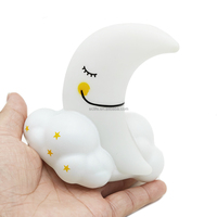 Lampe de nuit LED en forme de lune pour chambre d'enfant, avec musique, changement automatique de couleur, lampe de sommeil colorée, cadeaux originaux