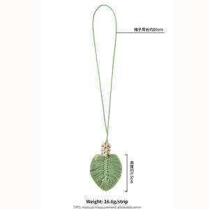 Süet uzun püskül kabuk el yapımı makrome takı bayanlar kız özel yapraklar yaprak kolye kolye parti takı bayan hediyeler için - Product Image 6