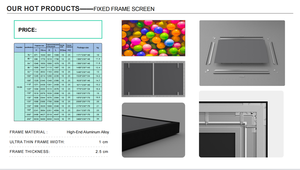 Pantalla de Proyección Nueva Marca Wupro Alr de Tela Suave de 120 Pulgadas, Blanca Mate, UHD con Ganancia Mejorada, Marco Fijo para el Hogar, Projetor Gallery-Soft M - Product Image 4
