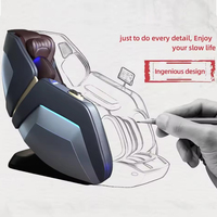 Silla de Masaje Eléctrica de Gravedad Cero 4D 2026, Silla de Masaje de Cuero Eléctrica de Gravedad Cero para Todo el Cuerpo, Silla de Masaje de Lujo para Todo el Cuerpo