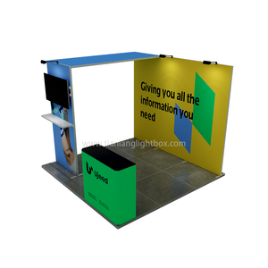 10x10 Trade Show Booth Qseg Portable Modular Aluminum <b>Frame</b> L Shape Exhibition Booth <b>Backdrop</b> 3x3 for Event - Product Image 5