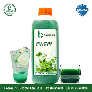 <span class=keywords><strong>Sirop</strong></span> Rafraîchissant Saveur <span class=keywords><strong>Menthe</strong></span> Sucrée pour Cocktails, Café, Bubble Tea et Glace Pilée Baili Xian - Product Image 3
