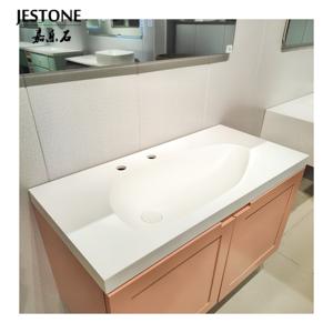 Lavabos de Corian blancos de superficie sólida Vanities del <span class=keywords><strong>precio</strong></span> de fábrica de Jestone para el cuarto de baño - Product Image 4