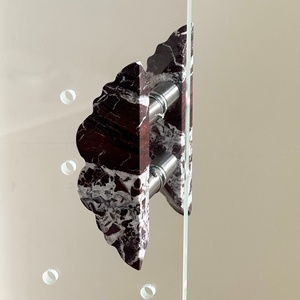 SAIDKOCC - Tirador de Puerta de Armario de Estilo Francés, Lujo Ligero, Flor Grande, Piedra <span class=keywords><strong>Verde</strong></span>, Forma Irregular, Alta Gama, Moderno - Product Image 1