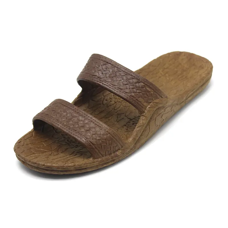 מותאם אישית לשני המינים למבוגרים חום כפול רצועת ישו סגנון הוואי הנעלה קלאסי סנדלי נעל