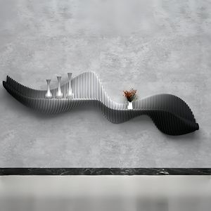 Décorations murales en bois durables personnalisées, art populaire moderne, tentures murales pour salon et hôtel - Product Image 5