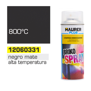 Vernice Spray Resistente alle Alte Temperature Nero Opaco 400 ml. - Product Image 1