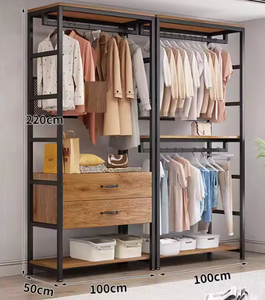 Scaffale Semplice per Supermercato, Appendiabiti in Metallo Semplice per Camera da Letto, Scaffale per Noleggio Armadi e Esposizione Guardaroba - Product Image 2