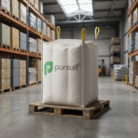 Sac Jumbo FIBC en tissu tissé PP, 4 boucles, robuste, forme carrée, poignée Flexiloop imprimée en sérigraphie, personnalisable