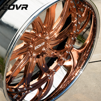 Llantas de Aleación Forjadas Personalizadas de 2 y 3 Piezas, Cóncavas Profundas, de 20, 22, 24 y 26 Pulgadas, 5x114.3, 5x112, 6x130, 5x130, 5x120, 5x127, Cromadas