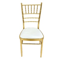 Chaises de banquet Chiavari en métal doré, empilables, pour usage commercial, pour adultes, vente en gros