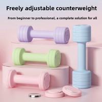 Nuevo Set de Mancuernas Ajustables de 5 kg, Pilates, Acero Electrochapado, Fitness, Ejercicio de Extremidades Superiores para Mujeres, Uso Doméstico