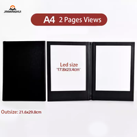 Menu lumineux rétroéclairé par LED, couverture en cuir pour restaurant, bar, boîte de nuit - Fournitures en acrylique pour hôtels et restaurants