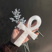 Amulette Ankh en cristal d'énergie spirituelle en gros, pierre de cristal de guérison faite à la main, croix Anka pour la décoration de la maison