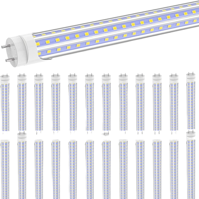 JESLED T8 8ft LED Bulbs Single Pin FA8 36W 45W 50W 72W 90W 8 Foot LED Tube Lights T10 T12 Fluorescent Lamp Replacement FCC ETL