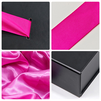 Boîte d'emballage personnalisée en feuille d'or pour extensions de cheveux biodégradables, avec doublure en satin et logo, taille optimale