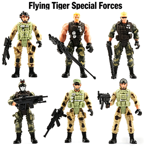 Figurines d'<span class=keywords><strong>action</strong></span> militaires, lot de 6, modèles de soldats de 10 cm, articulés, poupées de police, équipe <span class=keywords><strong>SWAT</strong></span>, jouets décoratifs pour enfants - Product Image 2