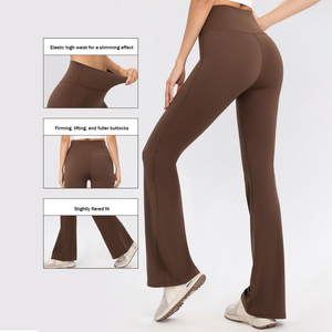 Ropa de Yoga <span class=keywords><strong>para</strong></span> deportes al aire libre, banda <span class=keywords><strong>el</strong></span>ástica, ajuste holgado, entrenamiento cómodo, clásico, gimnasio, Fitness, <span class=keywords><strong>mallas</strong></span> acampanadas transpirables - Product Image 3