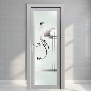 Pintu Kamar Mandi Kaca Aluminium Alloy Tahan Air Modern Putih Desain Khusus ZS - Product Image 1