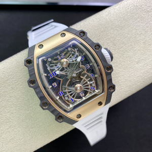RM Latest High-Quality Fashion <b>Watch</b> – Rose Gold Carbon Fiber Case, Rubber Strap, Luxury Waterproof Sport <b>Mechanical</b> <b>Watch</b> - Product Image 2