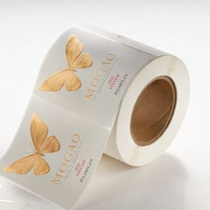 Custom Red <strong>Wine</strong> and Whiskey <strong>Label</strong> Textured Paper Self-adhesive logo Stickers <strong>with</strong> Gold Foil Stamping and UV Embossing Printing - Product Image 2