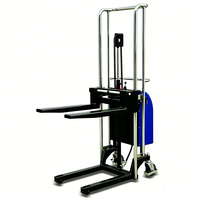 Chariot élévateur à fourches électrique compact pour palettes, transpalette à bras articulés