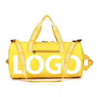 Sac de sport imperméable grande capacité avec logo personnalisé, sac de voyage week-end rose durable pour les affaires et le fitness