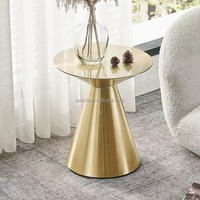 Ensemble de tables basses miniatures de luxe turques, tables d'appoint modernes en métal de style indien, tables de salle à manger, tables d'appoint dorées pour villa, hôtel, appartement, salon