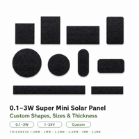 Panneau Solaire SMT OEM Fiable pour l'Exportation 0.35W 1W 3V 12V Haute Efficacité Forme Personnalisée pour Moniteur d'Aquaculture et Capteur de Ferme Piscicole